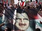 Demonstrace píznivc syrského vládce Baára Asada