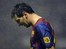 ZKLAMANÝ KANONÝR. Lionel Messi sice zaídil své Barcelon proti Bilbau v závru