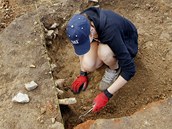 Archeologick przkum u Medleic na mst budoucho obchvatu Chrudimi (25.