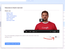 Nov vzhled si me zapnout kad uivatel Gmailu (odkaz vpravo dole po