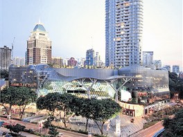 Jedna ze staveb britsk architektonick kancele Benoy, ION Orchard v