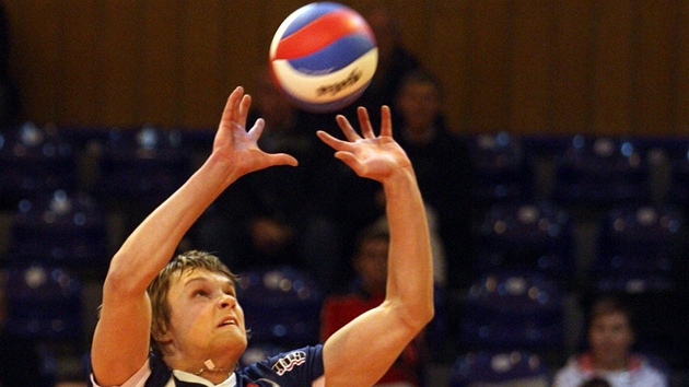 V akci zlínský volejbalista Jakub Janouch.