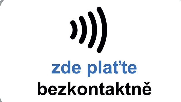 Logo bezkontaktnch plateb - najdete je na dvech obchodu.