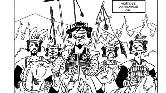 Ukázka z komiksu Usagiho Yojimba - Ostí trav II: Pou do svatyn Atsusa