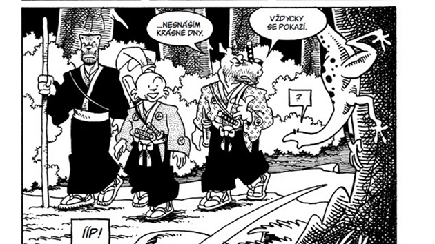 Ukázka z komiksu Usagiho Yojimba - Ostí trav II: Pou do svatyn Atsusa