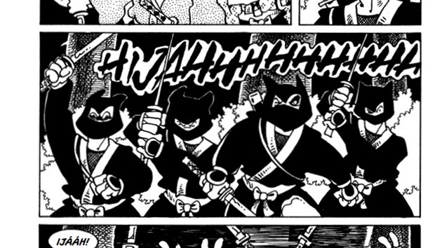 Ukázka z komiksu Usagiho Yojimba - Ostí trav II: Pou do svatyn Atsusa