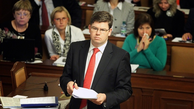 Ministr spravedlnosti Jiří Pospíšil během jednání Poslanecké sněmovny (9.