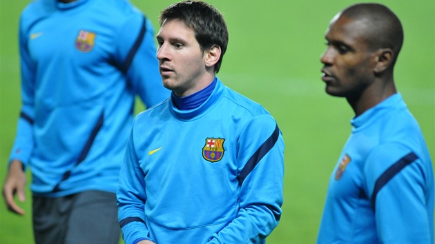 Messi (vlevo) a Abidal - opory Barcelony