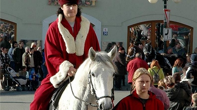 Druina svatého Martina na bílem koni v Hustopeích na jiní Morav