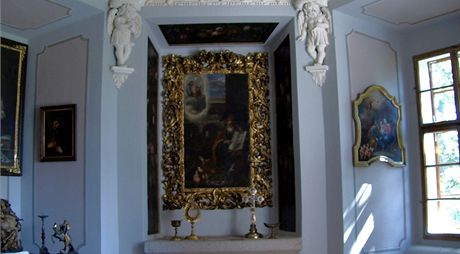 Oltání obraz v zámku v Mníku pod Brdy od slavného eského barokního malíe