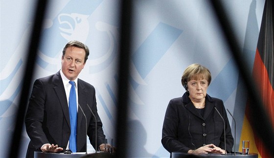 Nmecká kancléka Angela Merkelová se sela s britským premiérem Davidem