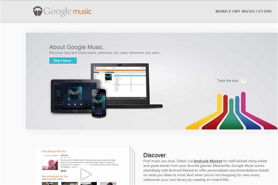 Google spustil slubu Music, která ale zatím není v esku. 