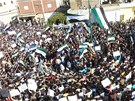 Demonstrace proti reimu Baára Asada ve mst Hulá (13. listopadu 2011)