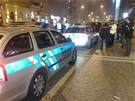 Policie na I.P.Pavlova, kde anonym ohlsil bombu