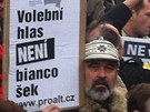 Demonstrace proti vládním reformám na Václavském námstí. (17. listopadu 2011)