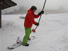 Letoní první lyování na technickém snhu v R v této sezon zaalo v sobotu v