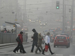 V Plzni zahalil smog nejen centrum msta, ale také okrajové tvrt.
