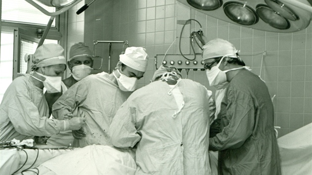 Operaraní sál olomoucké nemocnice v 60.letech 20t.století.