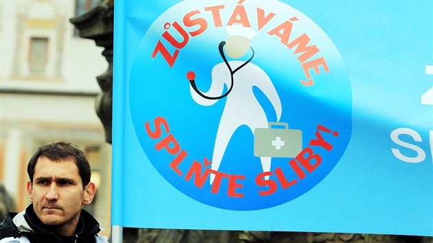 Protesty léka na Perntýnském námstí v Pardubicích