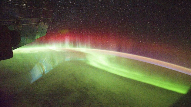 Jiní polární záe zachycená z vesmírné stanice ISS.
