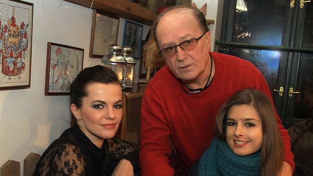 Petr Janda a jeho dcery Marta a Eliška