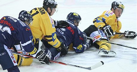 JEDE, JEDE MAINKA. Momentka z utkání Liberec - Litvínov.