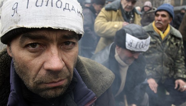 Protesty �ernobylských záchraná�� v Kyjev� (28. listopadu 2011)
