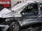 Hyundai Getz po tragické nehod na obchvatu Jiína