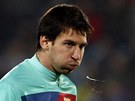 PRVNÍ PORÁKA. Lionel Messi a spol. tináctý zápas sezony panlské ligy
