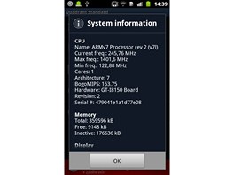 Samsung Galaxy W (i8150) displej