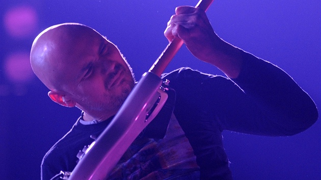 Billy Corgan v praské Incheba arén, kde 25. listopadu vystoupila americká