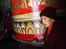 Mniky z enského buddhistického klátera Gangen Jangchup Choeling, kde
