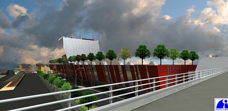 Vizualizace budouc podoby Svinovskch most.
