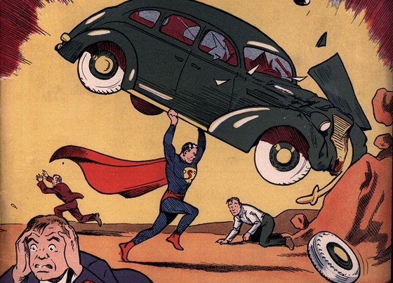 Obálka nejdraího komiksu na svt, prvního dílu Supermana