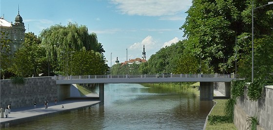Takto má po přestavbě vypadat most v Komenského ulici i s nově vybudovanou...