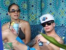 Jennifer Lopezová se svým zajíkem Casperem na Havaji