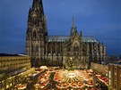 Vánoní trh ped katedrálou v Kolín nad Rýnem