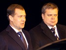 Ruský prezident Dmitrij Medvedv po píletu na praské letit Ruzyn (7.