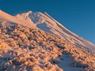 Zimní výstup na Mt. Taranaki vyaduje kvalitní výbavu.