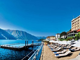 Hotel Tremezzo, jezero Como, Itálie. Je to jeden z nejstarích luxusních hotel...