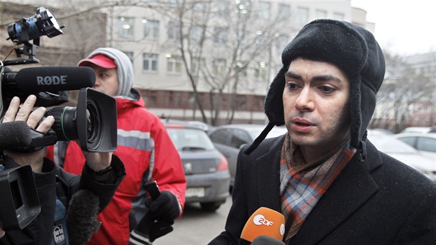 f organizace Golos Grigorij Melkonjanc hovo k novinm (2. prosince 2011)