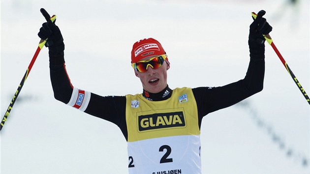 Eric Frenzel byl nejrychlej�í v závod� Sv�tového poháru v norském Lillehammeru,