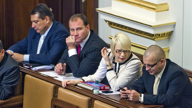 Pesazen poslanci Parlamentu R (zprava) Jaroslav krka, Kristna Ko (oba ex VV), Ji lgr a Ji Paroubek (Nrodn socialist - levice 21. stolet).