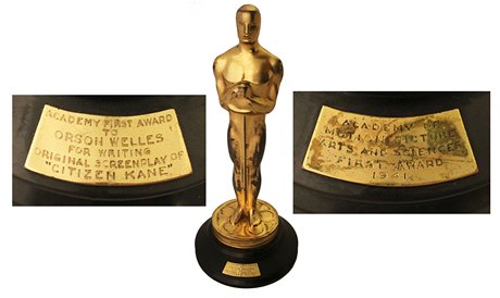 Oscar hollywoodského reiséra Orsona Wellese, kterého dostal v roce 1942 za