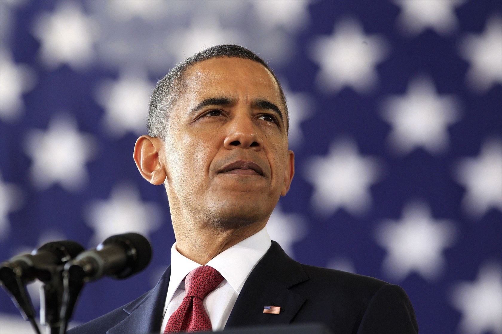 Prezident USA Barack Obama na základn� Fort Bragg (14. prosince 2011)
