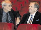 V�clav Havel s kolegou dramatikem a �editelem plze�sk�ho divadla Janem Burianem