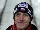 Z NEMOCNICE POD MSTEK. eský skokan na lyích Roman Koudelka sledoval závod