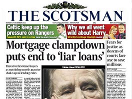 O úmrtí Havla informoval také britský list The Scotsman (19. prosince 2011)