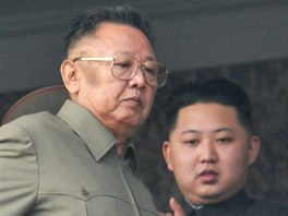 Kim ong-il se svým nejmladím synem Kim ong-unem.