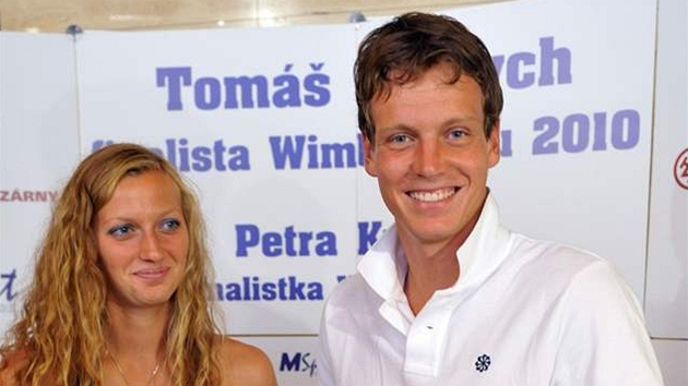 Petra Kvitová a Tomá Berdych po píletu z Wimbledonu 2010